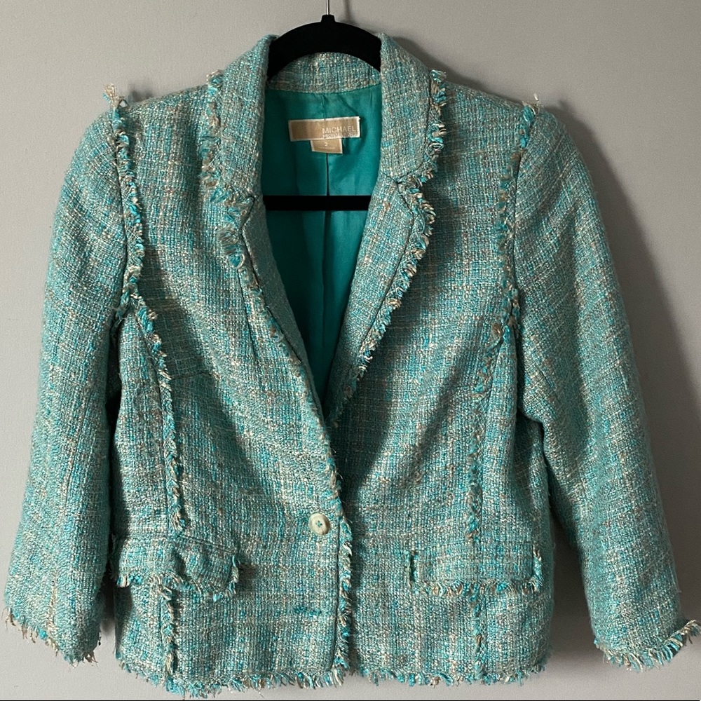 Michael Kors | Teal Tweed Blazer